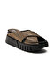 Copper Leather Wedge Slippers - 2