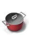 Cookware 50's Style Glass Lid 26 cm Pot Red - 3