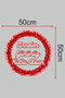 Happy Mother's Day Round Glass Showcase Sticker with Heart Inside 50cm - 3