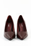Genuine Leather Claret Red Stiletto Women's Shoes - Rgn80123 - 4