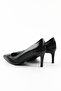 Genuine Leather Black Stiletto Women's Shoes - Rgn80123 - 5