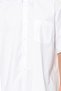 Men's White Short Sleeve Shirt Plus Size Cotton Satin Collar Buttoned - 5