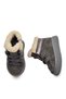 Adia Nubuck Plush Fur Girl's Boots Smoke Color - 7