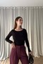 Boat Neck Long Sleeve Top