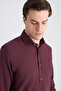 Ds Damat Comfort Burgundy Gabardine Shirt - 7