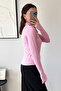 Rover Women's Long Sleeve Zippered Pocket Pack Finger Loop Pink Fit Sports Blouse - 6
