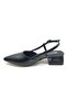 Mehtap Open Back Bow Detailed Classic Women's Heeled Shoes Black - 6
