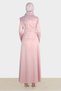 Stone Embroidered Satin Evening Dress 50257 - 3