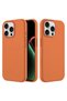 Apple iPhone 12 Pro Compatible Case with Velvet Inside and Erasable Launch Case Orange