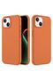 Apple iPhone 14 Compatible Case with Velvet Inside and Erasable Launch Case Orange