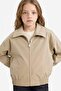 Water Repellent Shirt Collar Zippered Coat Girl Child G5217A826Sp - 5