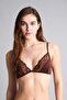 Lace Detailed Satin Coverless Padless Underwireless Bralet F9387Ax26Sm - 3