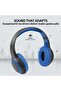 LaBoca Wireless On-Ear Headphones - Bluetooth v5.0, MicroSD, 3.5mm (Blue) - 2