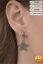 Steel Special Design Dangle Star Double Earrings Do Not Tarnish or Fade - 3