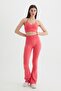 Women's Seamless Flared Leg High-Waisted Shaping Sculpting Sports Leggings
