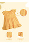 100% Organic Cotton Mustard Baby Frock, with Frills,Cute and Trendy Summer Dress for Babies - 5