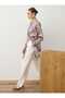 Shawl Patterned Wide Cut Tunic - Powder Patterned - - 2
