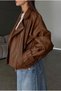 Leather Bomber Leather Jacket - 2