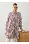 Shawl Patterned Wide Cut Tunic - Powder Patterned - - 4