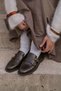 Women's Brown Double-Strap Buckled Loafer Moccasin Casual Shoes Ovora - 4