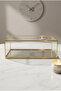 XL Glass Gold Jewelry Accessory Box - 6