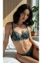 Blue Floral Bra Set