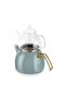Aren Enamel Glass Perforated Midi Teapot Set Green - 2