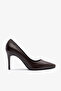 Gala Brown Leather Women's Heeled Shoes