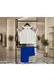 Girl's Embroidery Detailed White Blouse and Colorful Trousers 2-Piece Set - 3