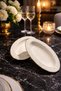 2 Pieces Porcelain Kayık Presentation Plate Medium Presentation 20X13 cm - 3