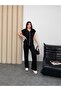 Stone-Embellished Sleeveless Elasticized Vest and Pants Set - 2