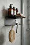 Metal Black Adhesive Bathroom Shelf Shampoo Holder Washcloth Hanger Bathroom Sink Organizer 020 - 3