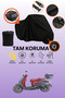 Black Rear Bag and Lock Compatible Arora Mojito 50 Compatible Motorcycle Tarpaulin