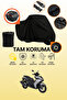 Black Rear Bag and Lock Compatible Rks Arome 125 Compatible Motorcycle Tarpaulin