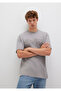 Mvjns Patch Detailed Gray T-Shirt Loose Fit / Relaxed Fit 0612915-70076