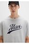 Logo Printed Gray T-Shirt Loose Fit / Loose Relaxed Fit 0613023-80018 - 5
