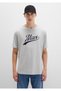 Logo Printed Gray T-Shirt Loose Fit / Loose Relaxed Fit 0613023-80018 - 3
