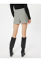 Tweed Shorts Skirt Mini Length Checkered - 7