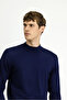 Half Turtleneck Regular Fit Wool Basic Knitted Sweater - 5