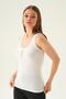 White Front Button Detail Athlete 634 - 3