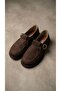 Women's Brown Suede Buckled Closed Front Ballet Flats Shoes 1cm Byndzi̇nt01 - 8