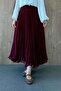 تنورة شيفون مطوي بورجوندي - 3