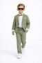 Boy's Flamlı Linen Casual Jacket Suit /Shirt,Pants,Jacket,Bow Tie for Holiday,Wedding,Graduation - 4
