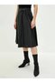 Buy Belt Pieces of A-Line Leather-Look Fabric Women's Skirt (W1) - 4