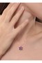 Women's Lotus Flower Steel Chain Amethyst Necklace - Gold Rose Color (with Surprise Gift) - 5
