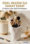 Makeup Organizer, Makeup Brush Holder, Makeup Organizer Set, White Color, Model 19 - 2