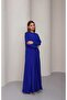 6482-Berlin a Pleated Dress Cobalt Blue - 2