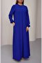 6482-Berlin a Pleated Dress Cobalt Blue - 4