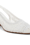 Women's Woven Design Slingback Sandal in White - 5
