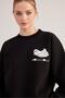سويت شيرت كبير الحجم من Kesin Unisex Ghosting باللون الأسود - 2